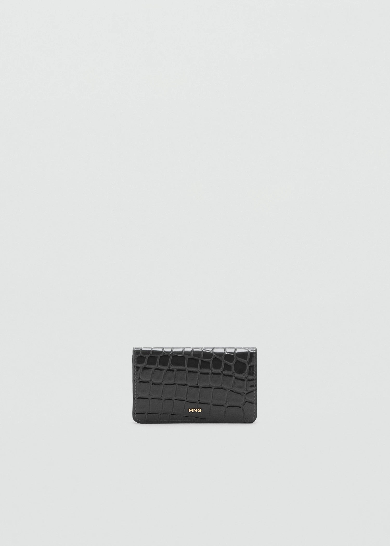 Small Croc Wallet Grey