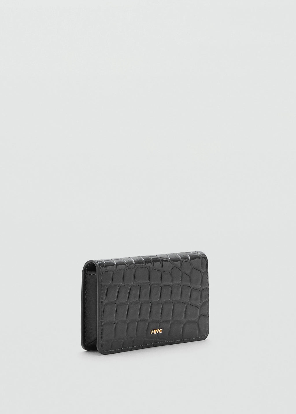 Small Croc Wallet Grey