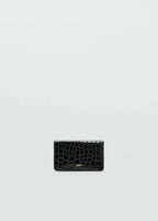 Small Croc Wallet Black