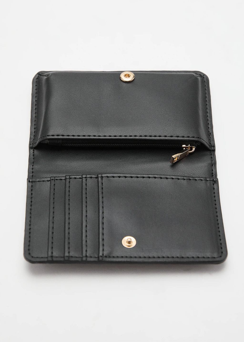 Small Croc Wallet Black
