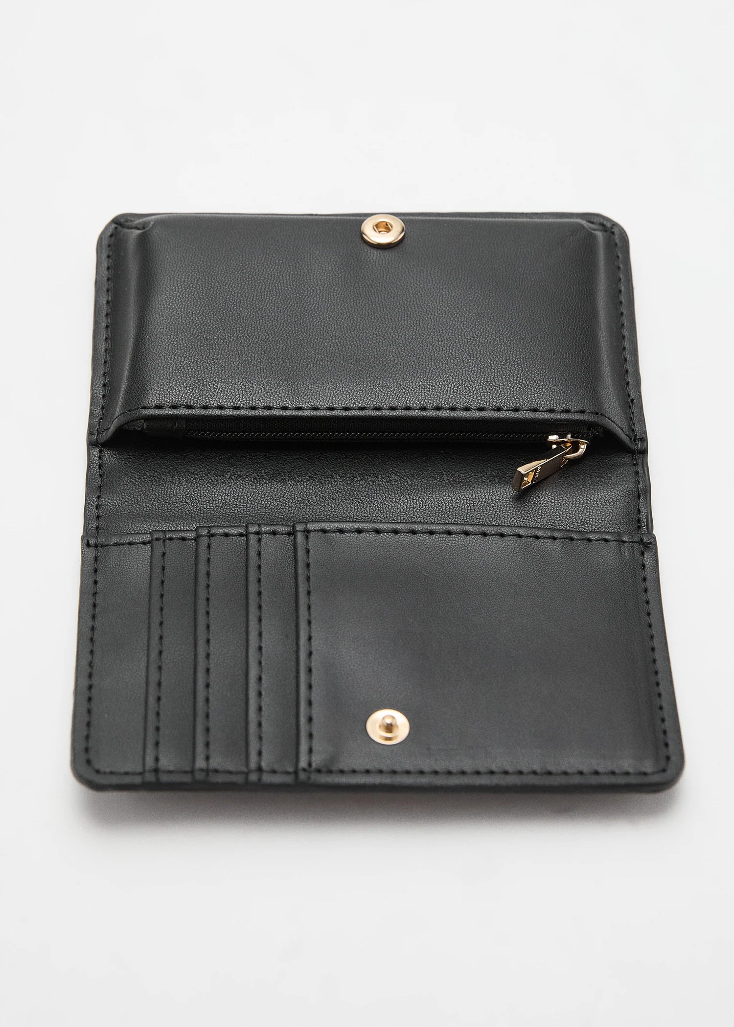 Small Croc Wallet Black