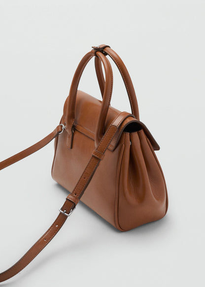 Small City Handbag With Flap Cognac