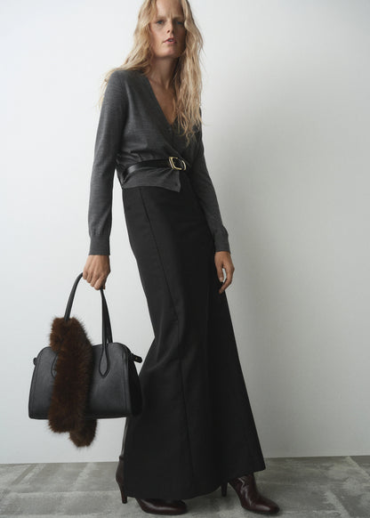 Small Bag With Pebbled Leather Effect Black