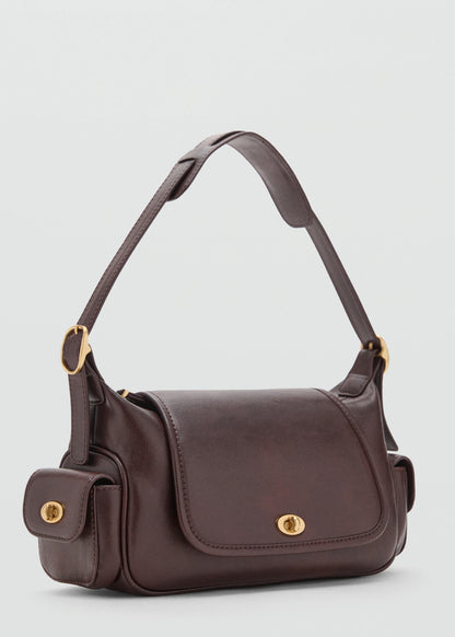 Shoulder Bag With Pockets Chocolate