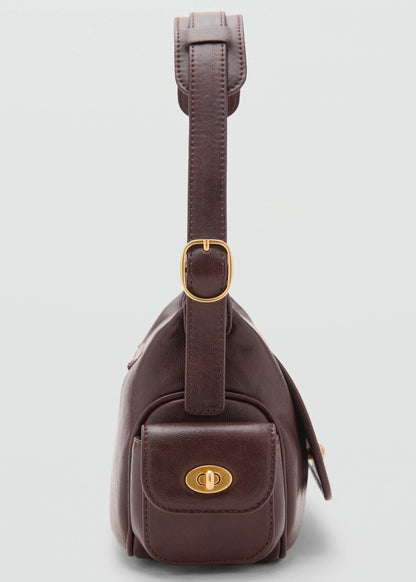Shoulder Bag With Pockets Chocolate