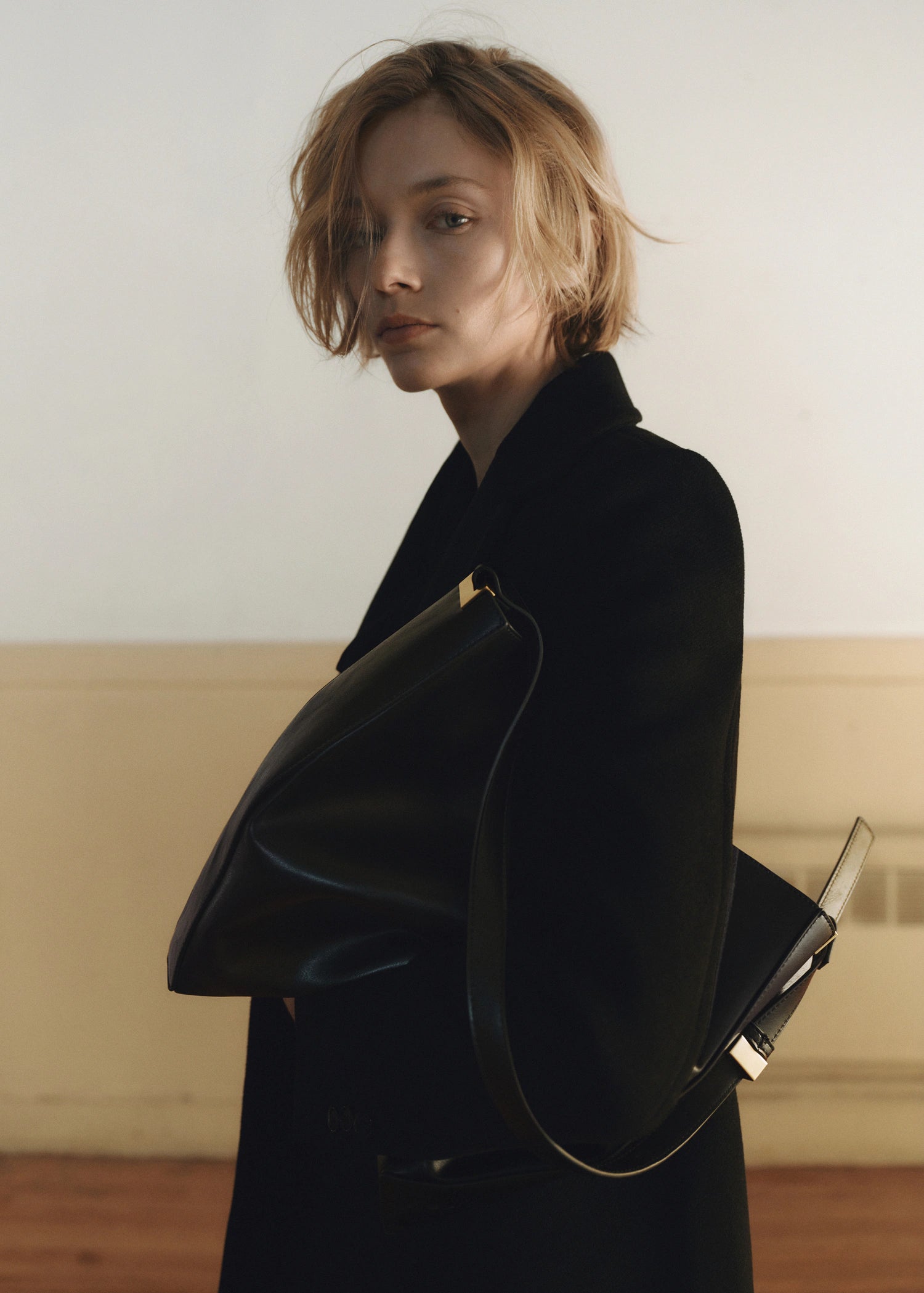 Shopper Bag With Metallic Detail Black