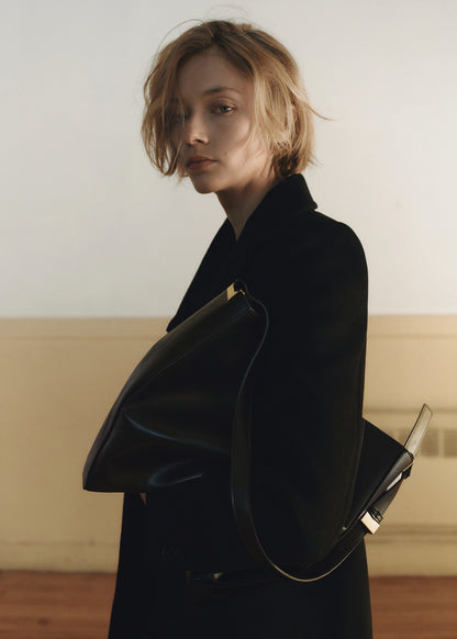 Shopper Bag With Metallic Detail Black