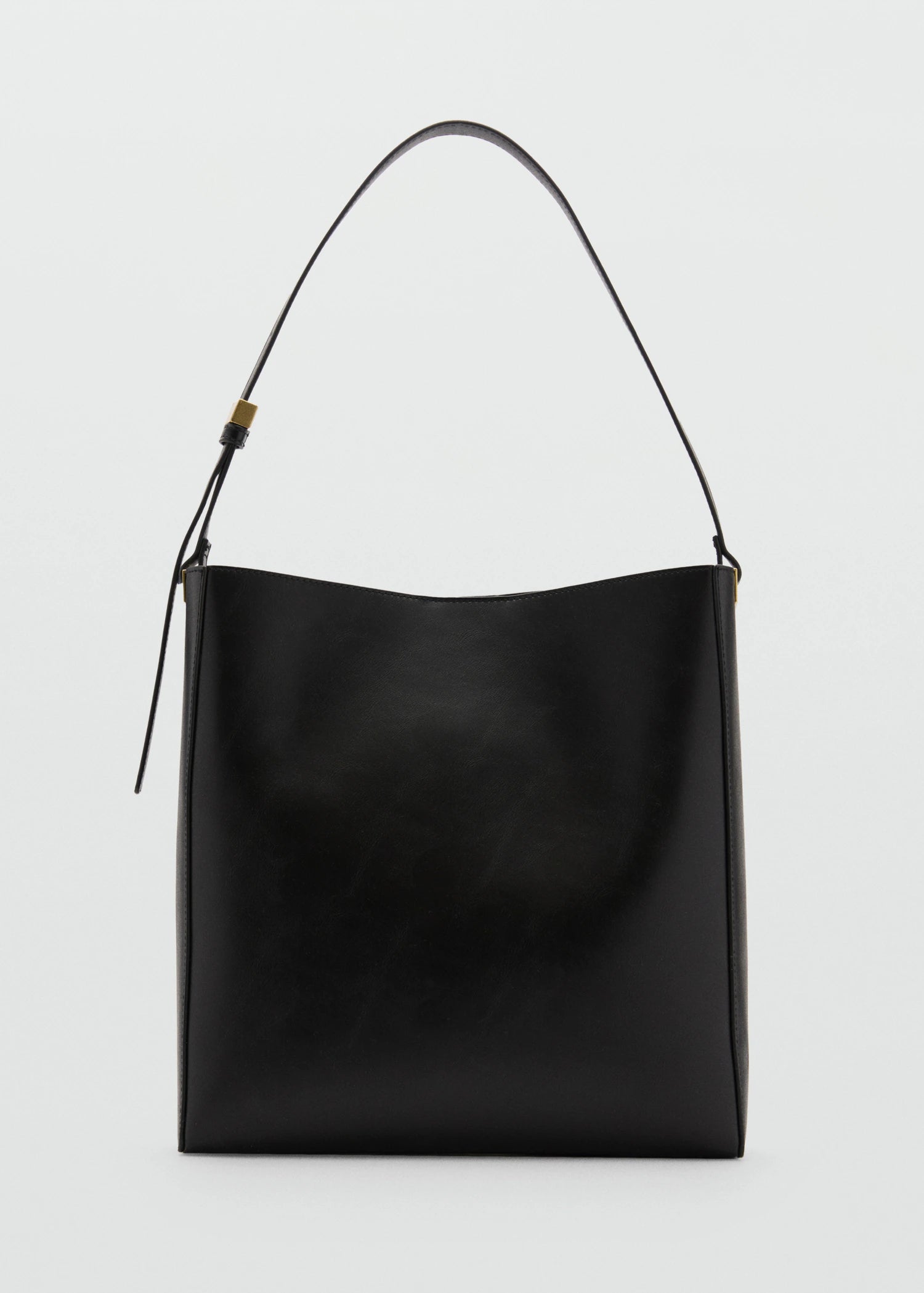 Shopper Bag With Metallic Detail Black