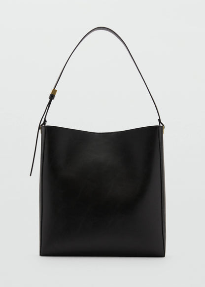 Shopper Bag With Metallic Detail Black
