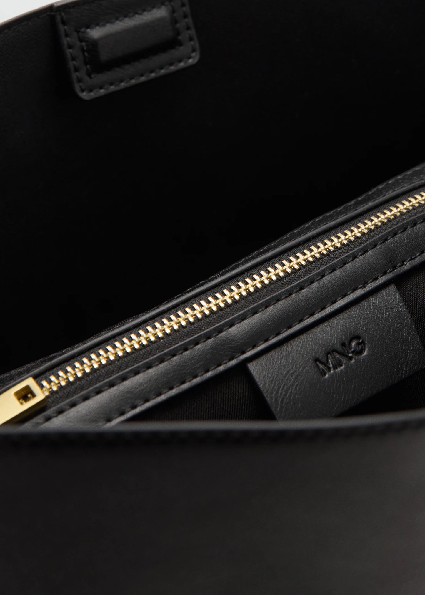 Shopper Bag With Metallic Detail Black