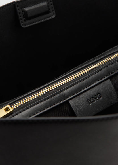 Shopper Bag With Metallic Detail Black