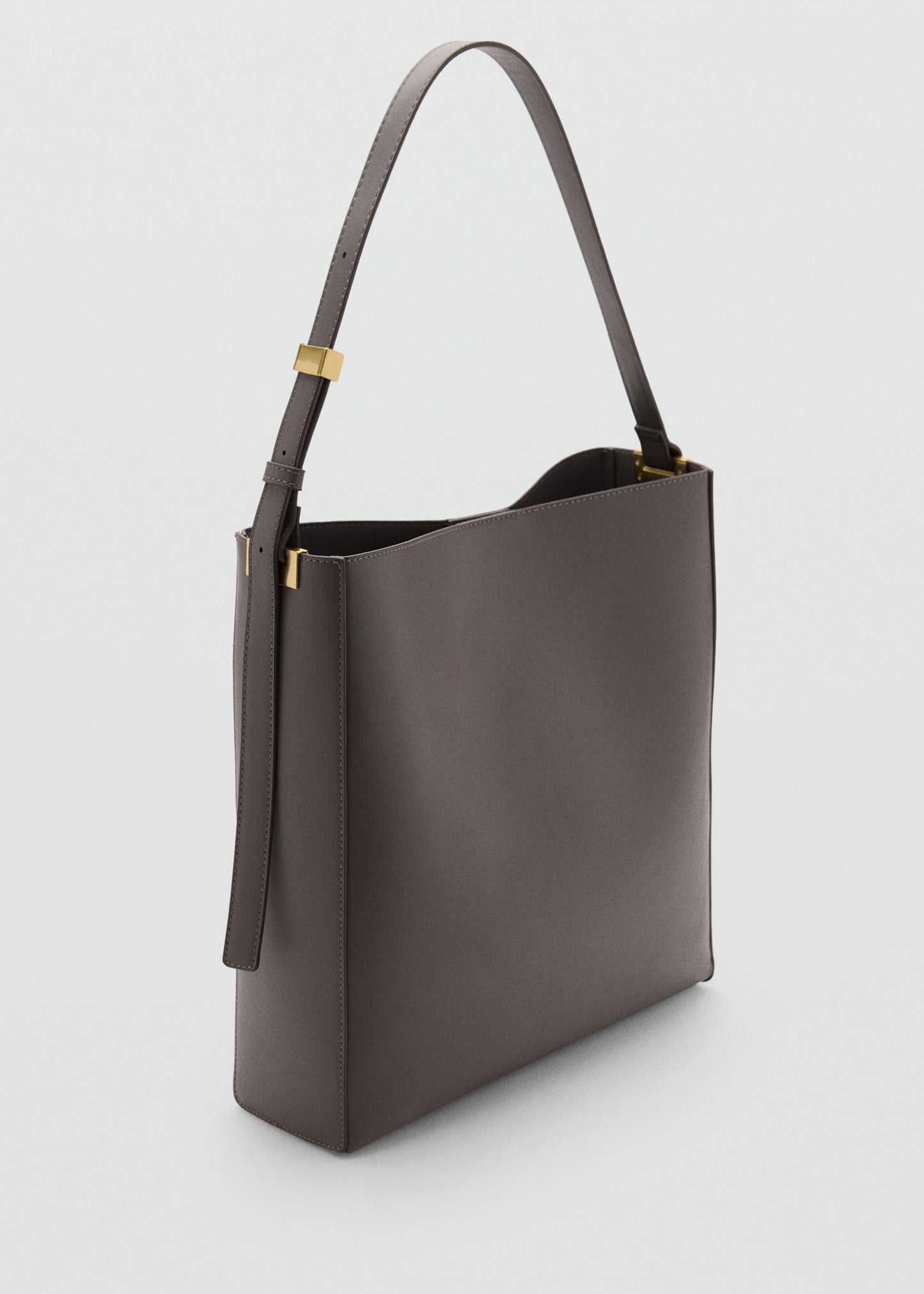Shopper Bag With Metallic Detail Grey