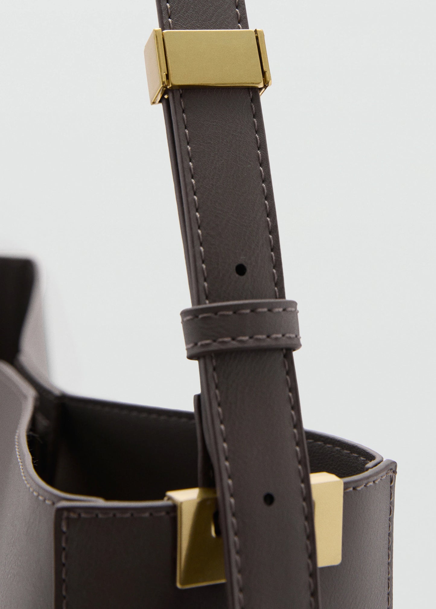 Shopper Bag With Metallic Detail Grey