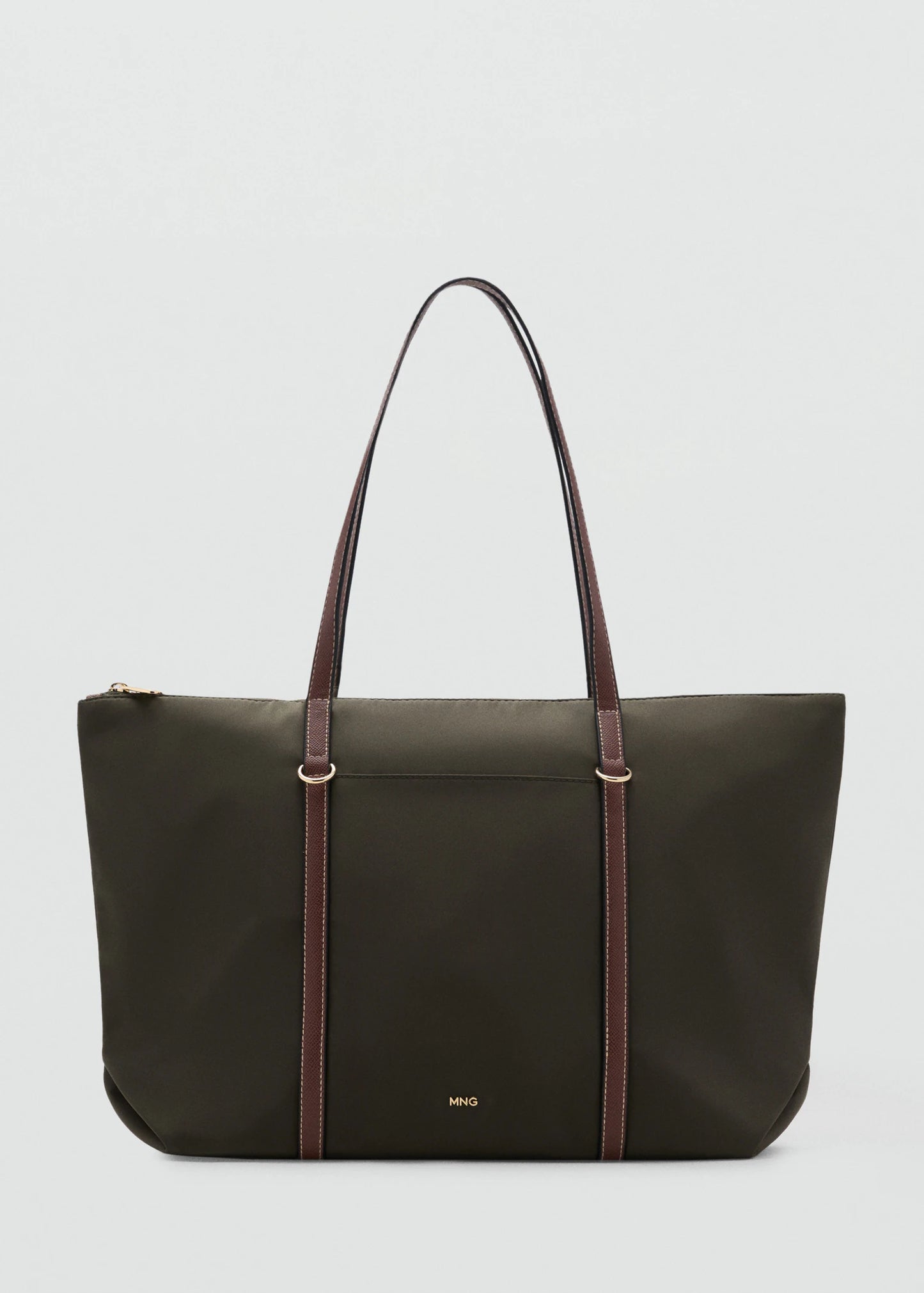 Shopper Bag With Double Handle Khaki