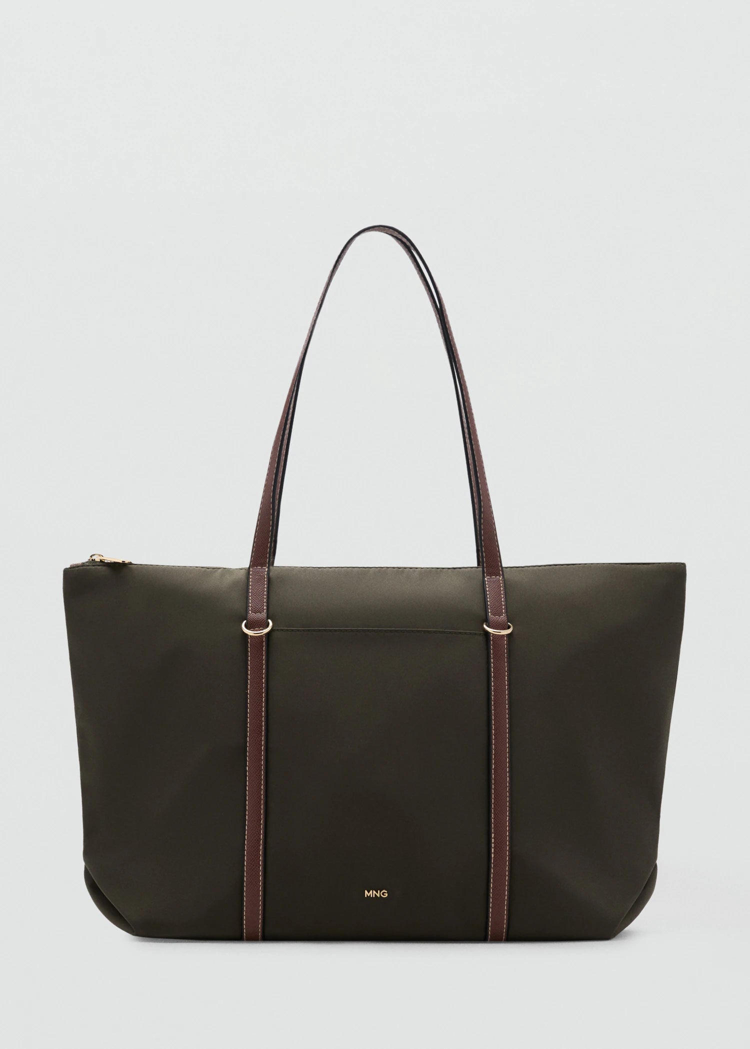 Shopper Bag With Double Handle Khaki