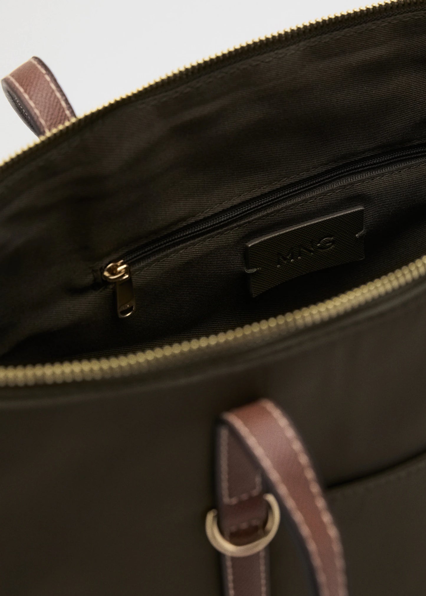 Shopper Bag With Double Handle Khaki