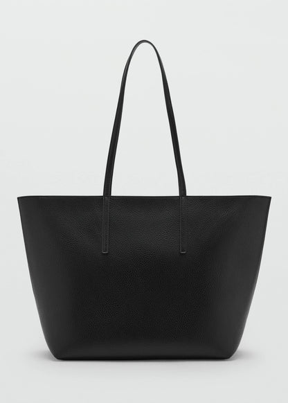Shopper Bag With Double Handle Black