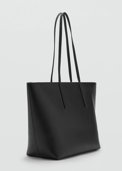 Shopper Bag With Double Handle Black