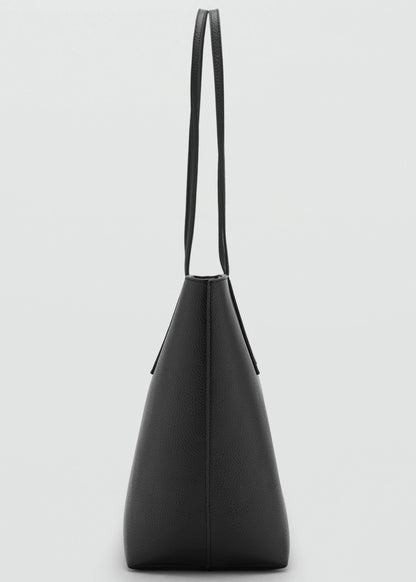 Shopper Bag With Double Handle Black