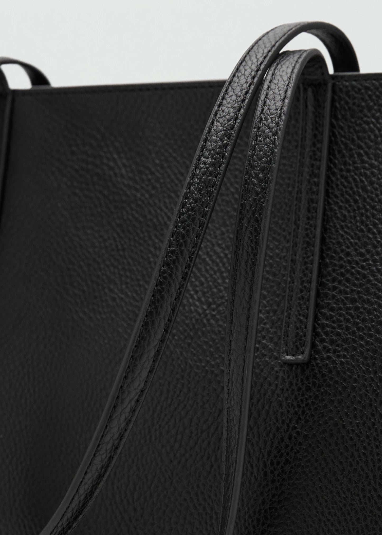 Shopper Bag With Double Handle Black