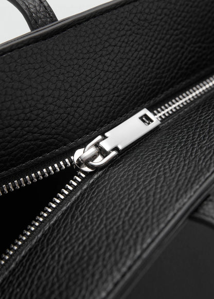 Shopper Bag With Double Handle Black