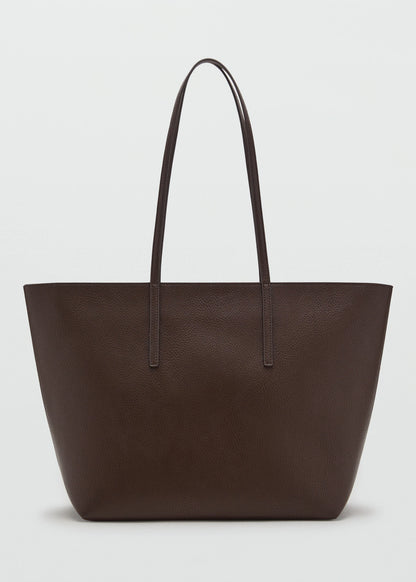 Shopper Bag With Double Handle Chocolate