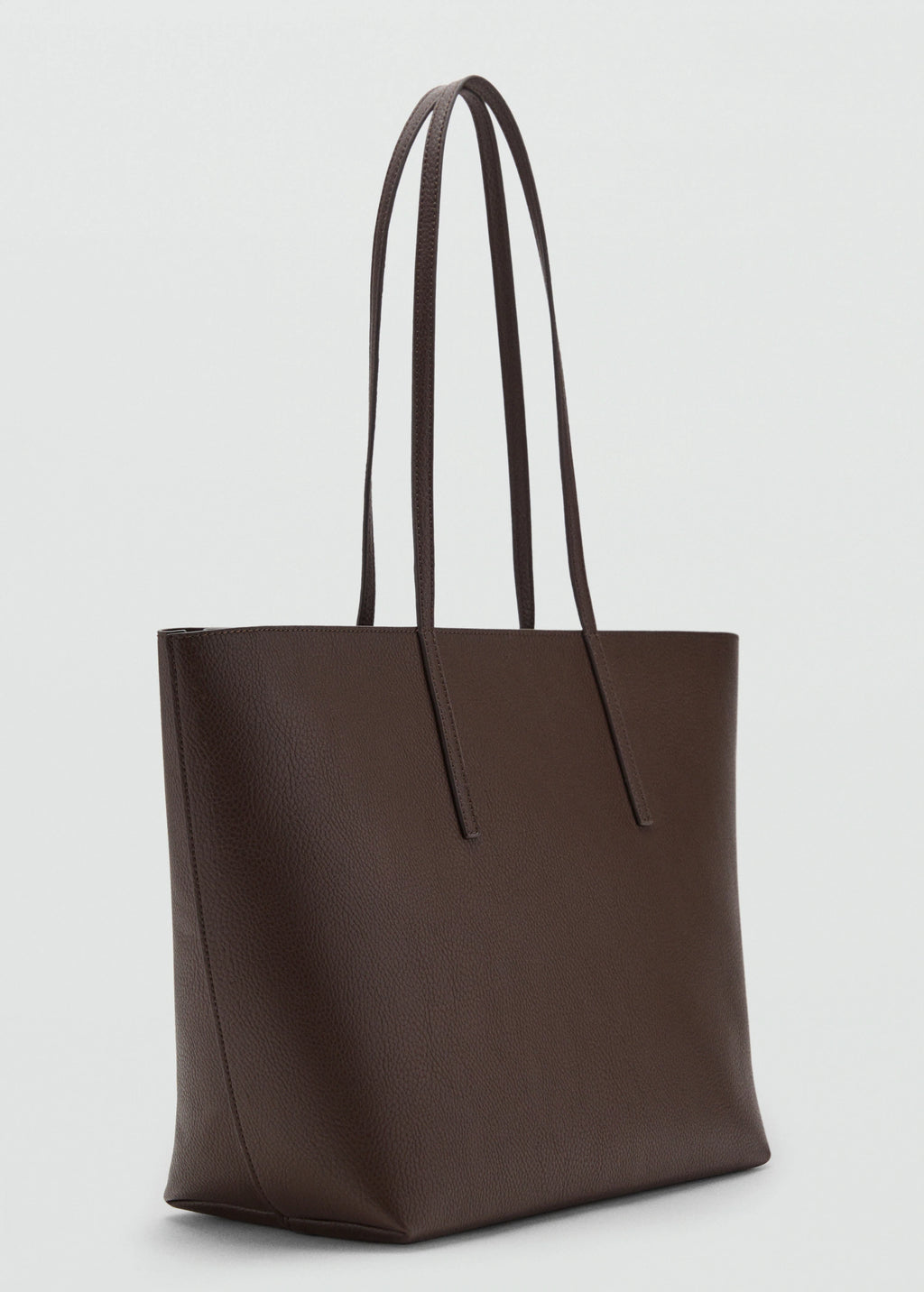 Shopper Bag With Double Handle Chocolate