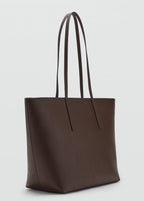 Shopper Bag With Double Handle Chocolate