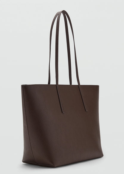 Shopper Bag With Double Handle Chocolate