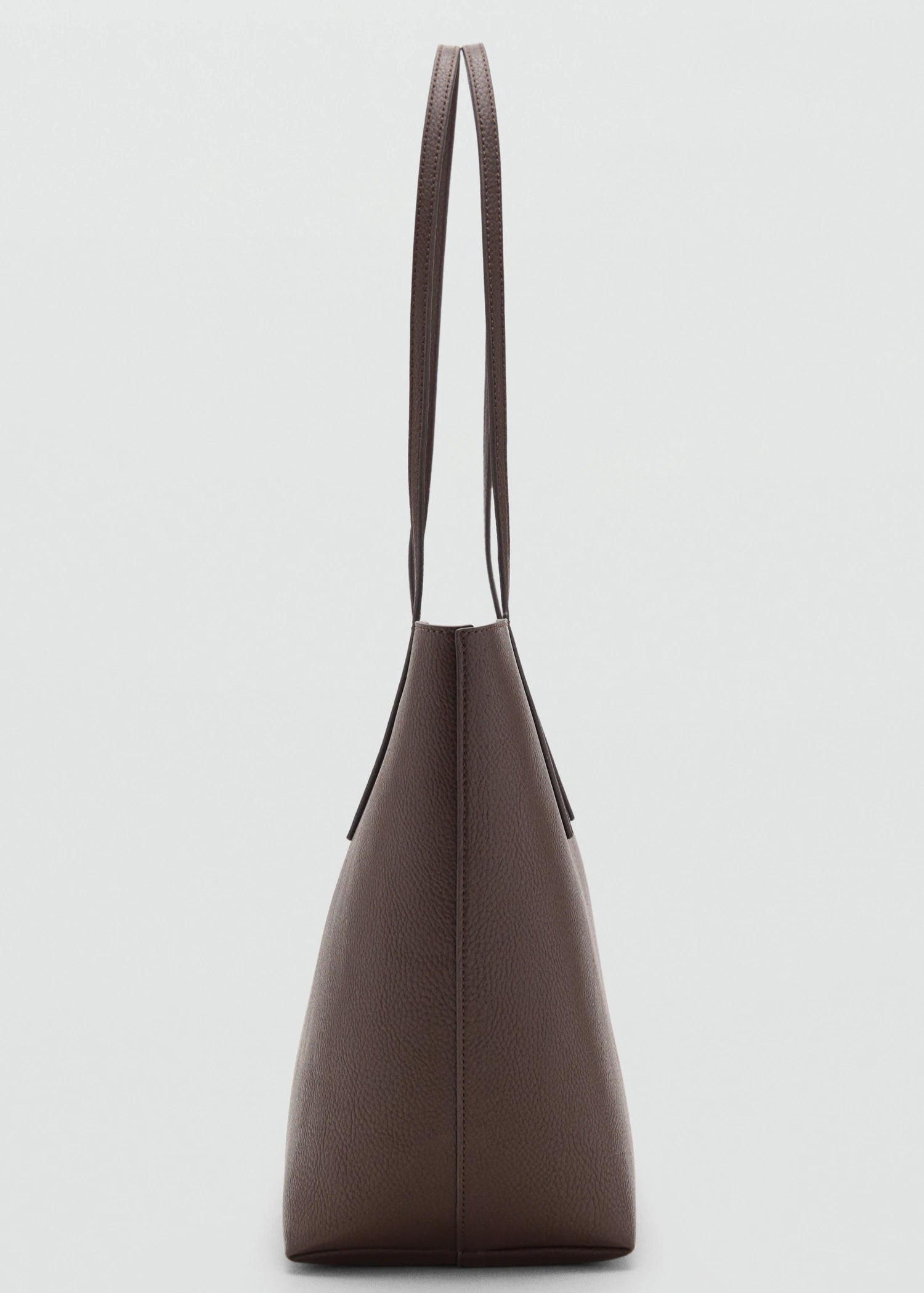 Shopper Bag With Double Handle Chocolate