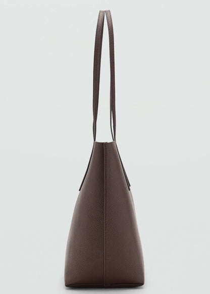 Shopper Bag With Double Handle Chocolate