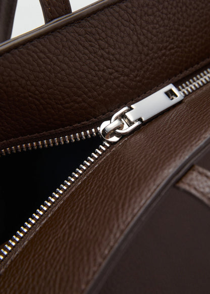 Shopper Bag With Double Handle Chocolate