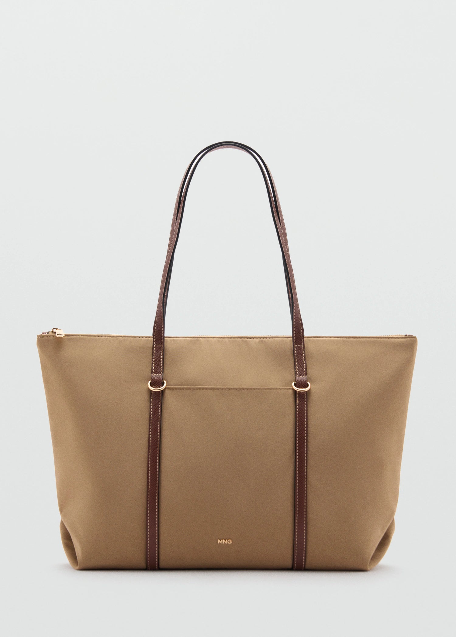 Shopper Bag With Double Handle Beige