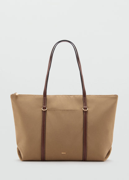 Shopper Bag With Double Handle Beige
