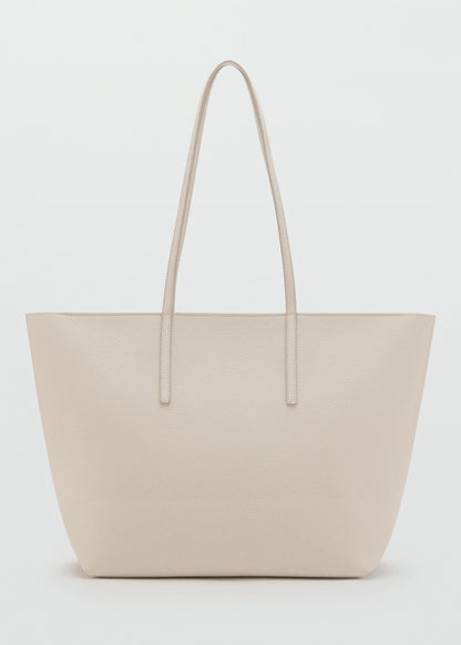 Shopper Bag With Double Handle Off White