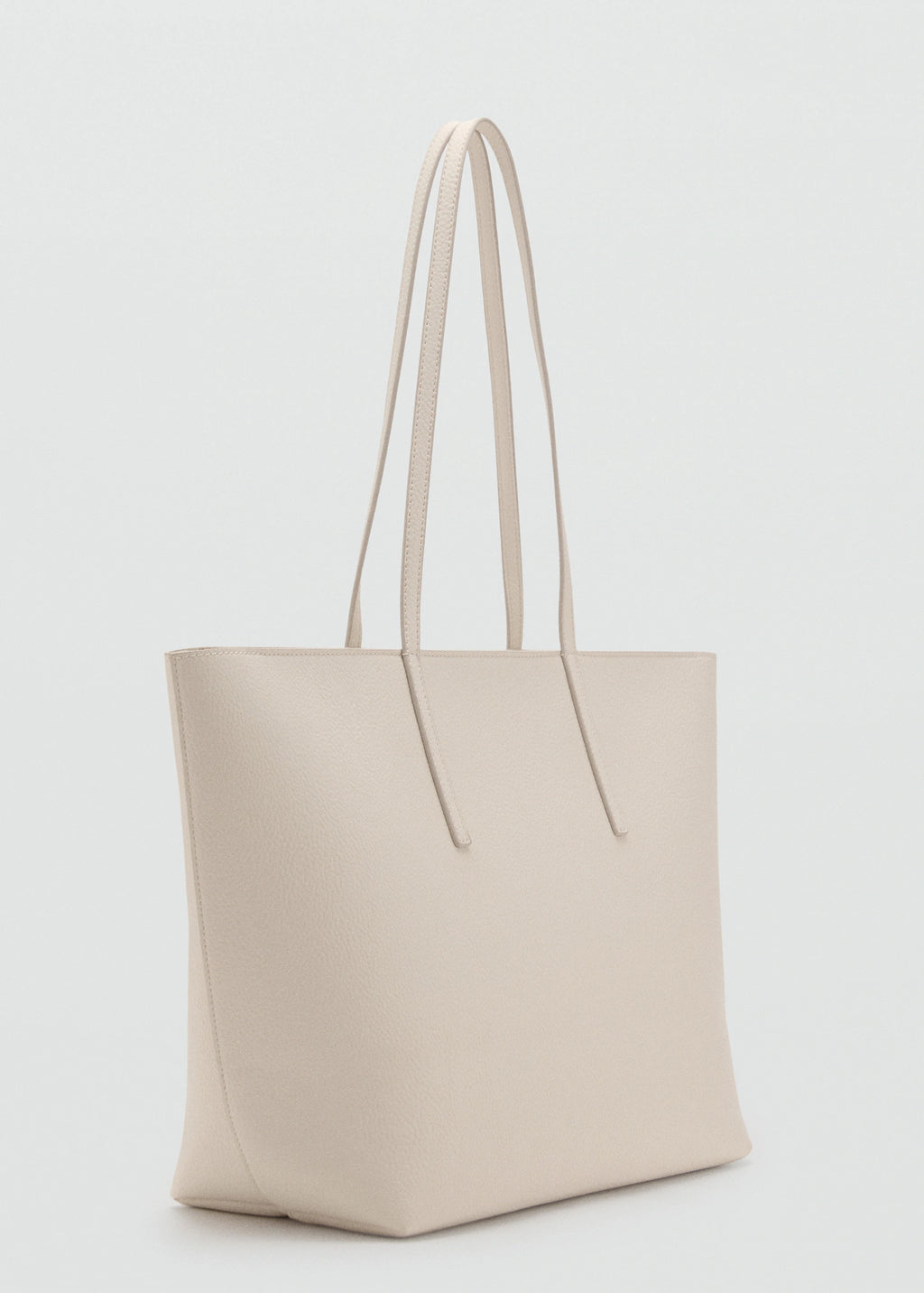 Shopper Bag With Double Handle Off White
