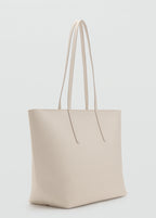 Shopper Bag With Double Handle Off White