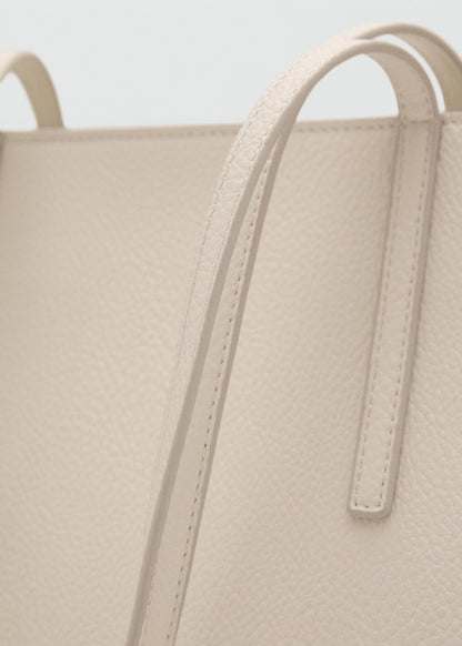 Shopper Bag With Double Handle Off White