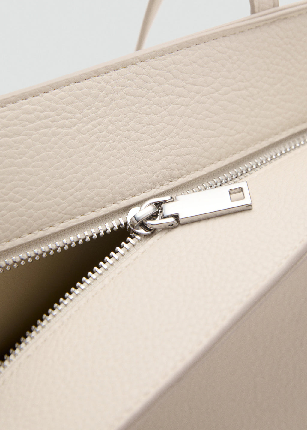 Shopper Bag With Double Handle Off White