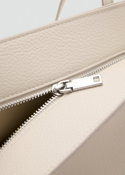 Shopper Bag With Double Handle Off White