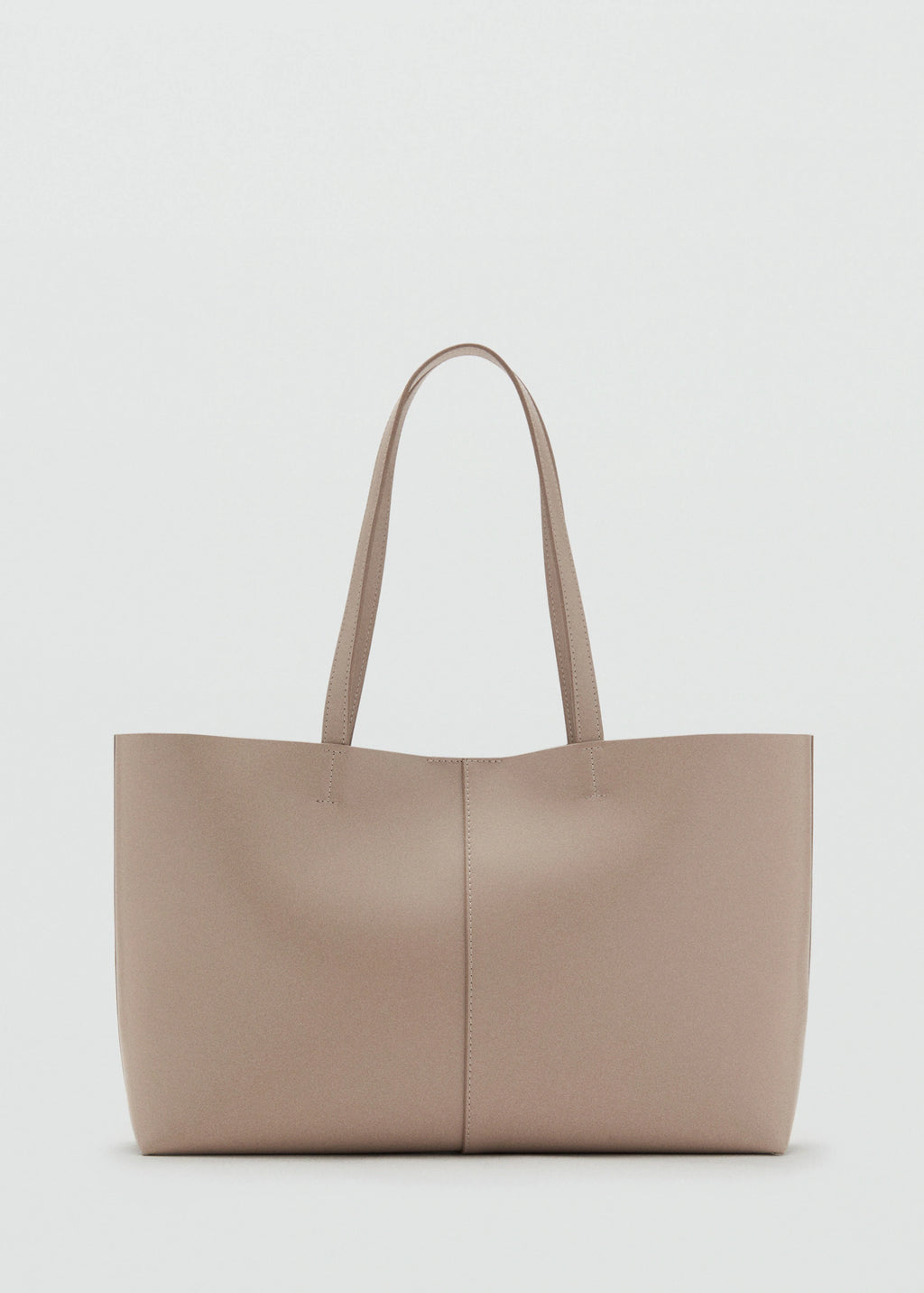 Shopper Bag With Double Handle Medium Brown