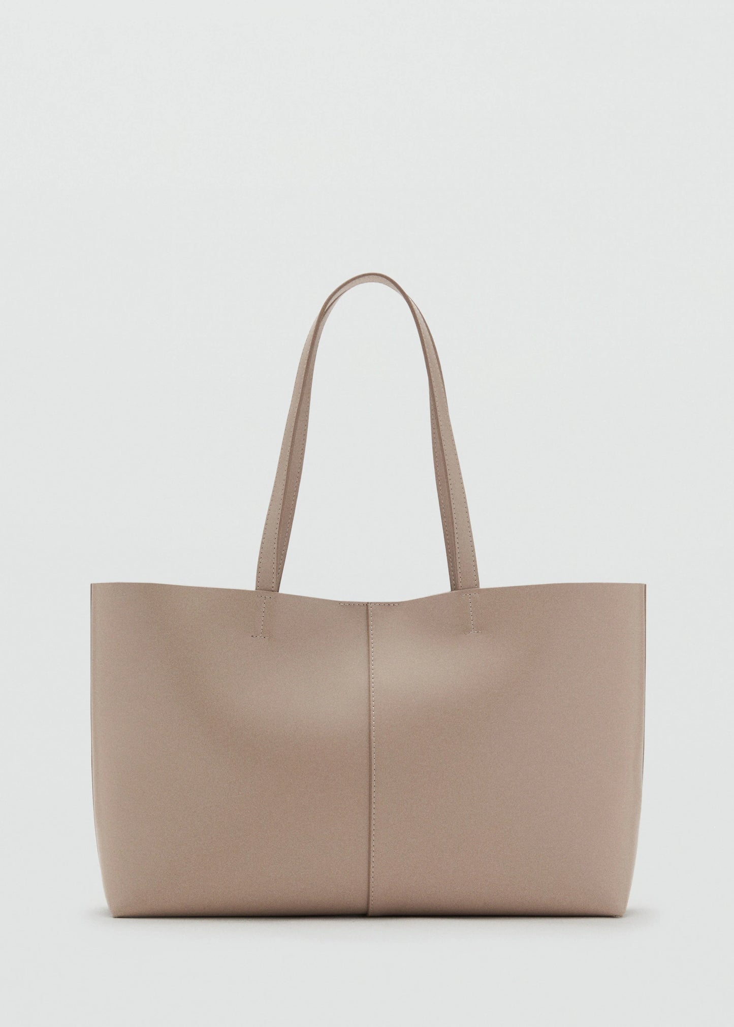 Shopper Bag With Double Handle Medium Brown