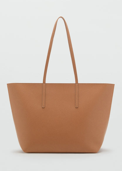 Shopper Bag With Double Handle Leather