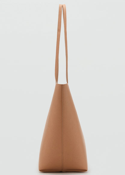 Shopper Bag With Double Handle Leather