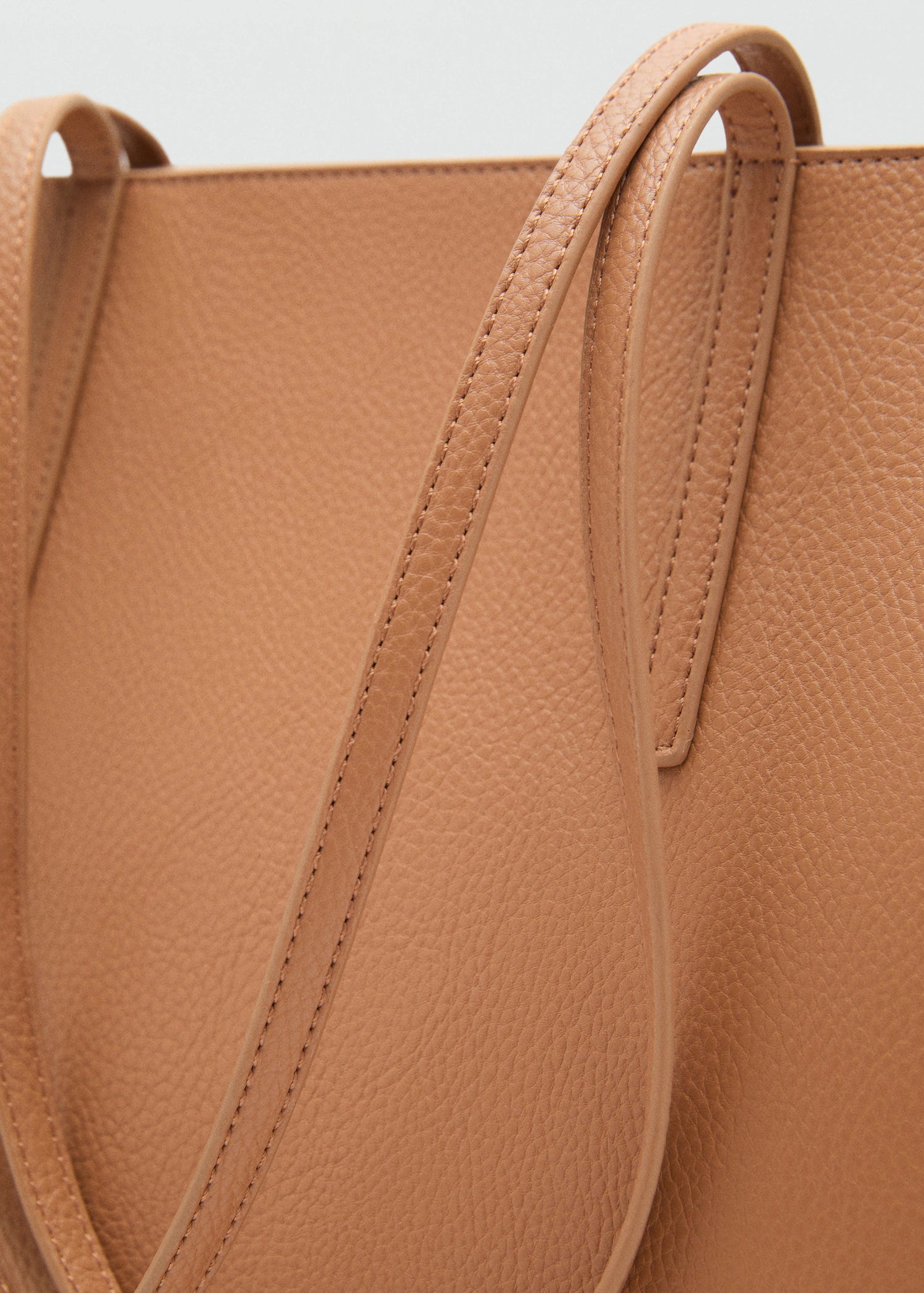 Shopper Bag With Double Handle Leather