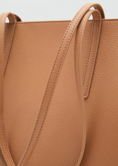 Shopper Bag With Double Handle Leather