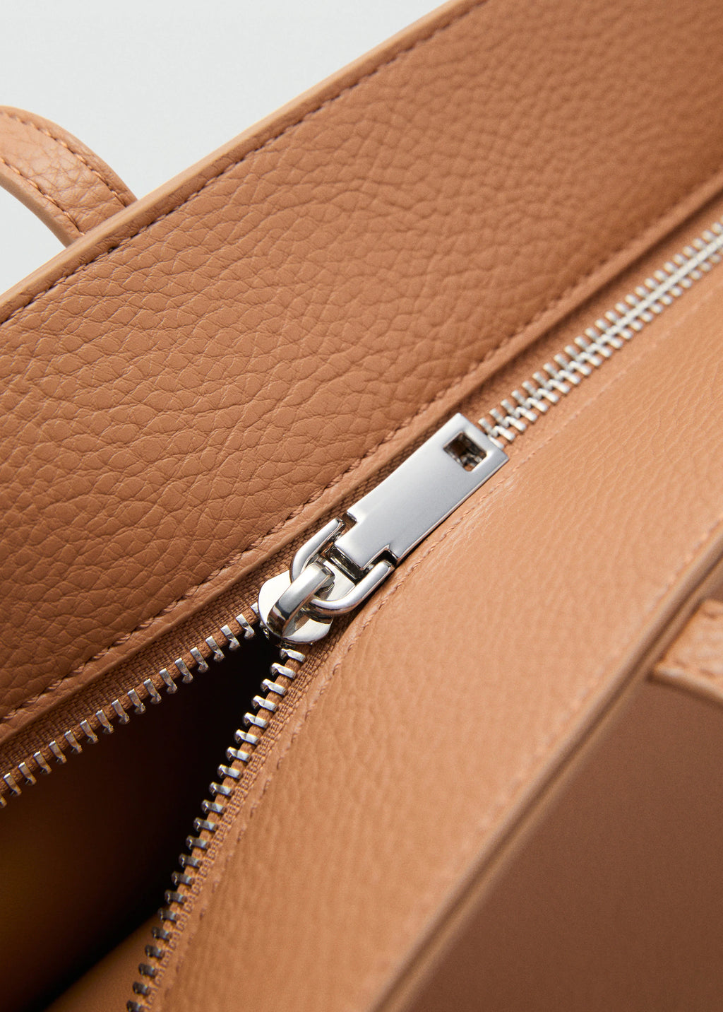 Shopper Bag With Double Handle Leather