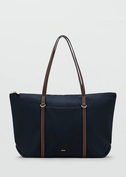 Shopper Bag With Double Handle Navy