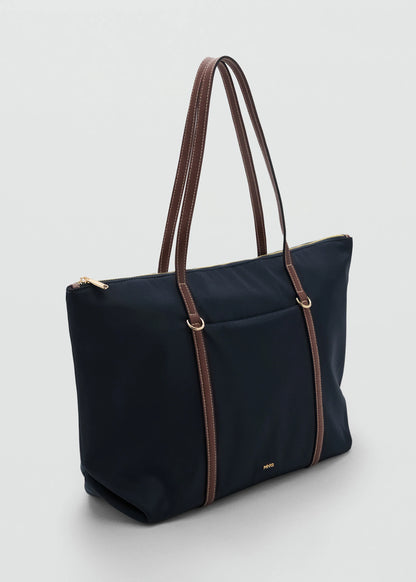 Shopper Bag With Double Handle Navy