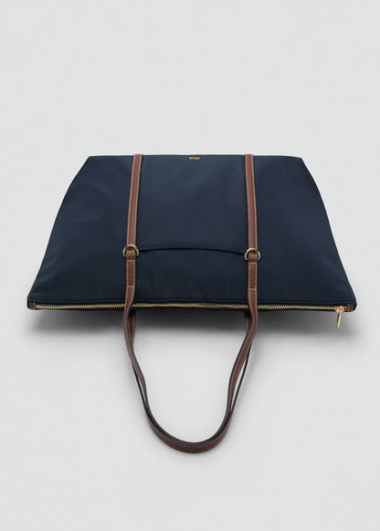Shopper Bag With Double Handle Navy